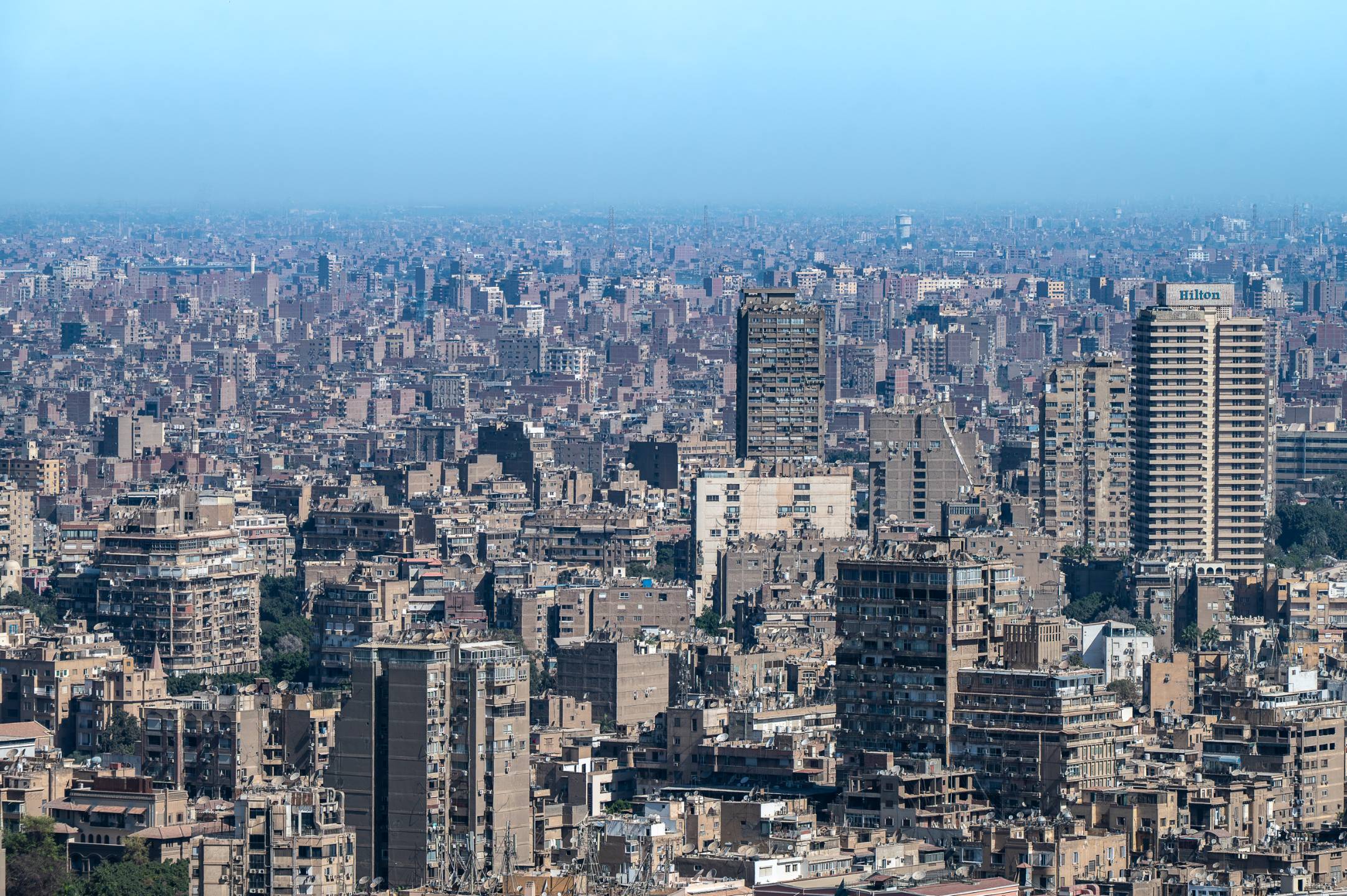 Blick vom Cairo Tower in Richtung Mittelmeer