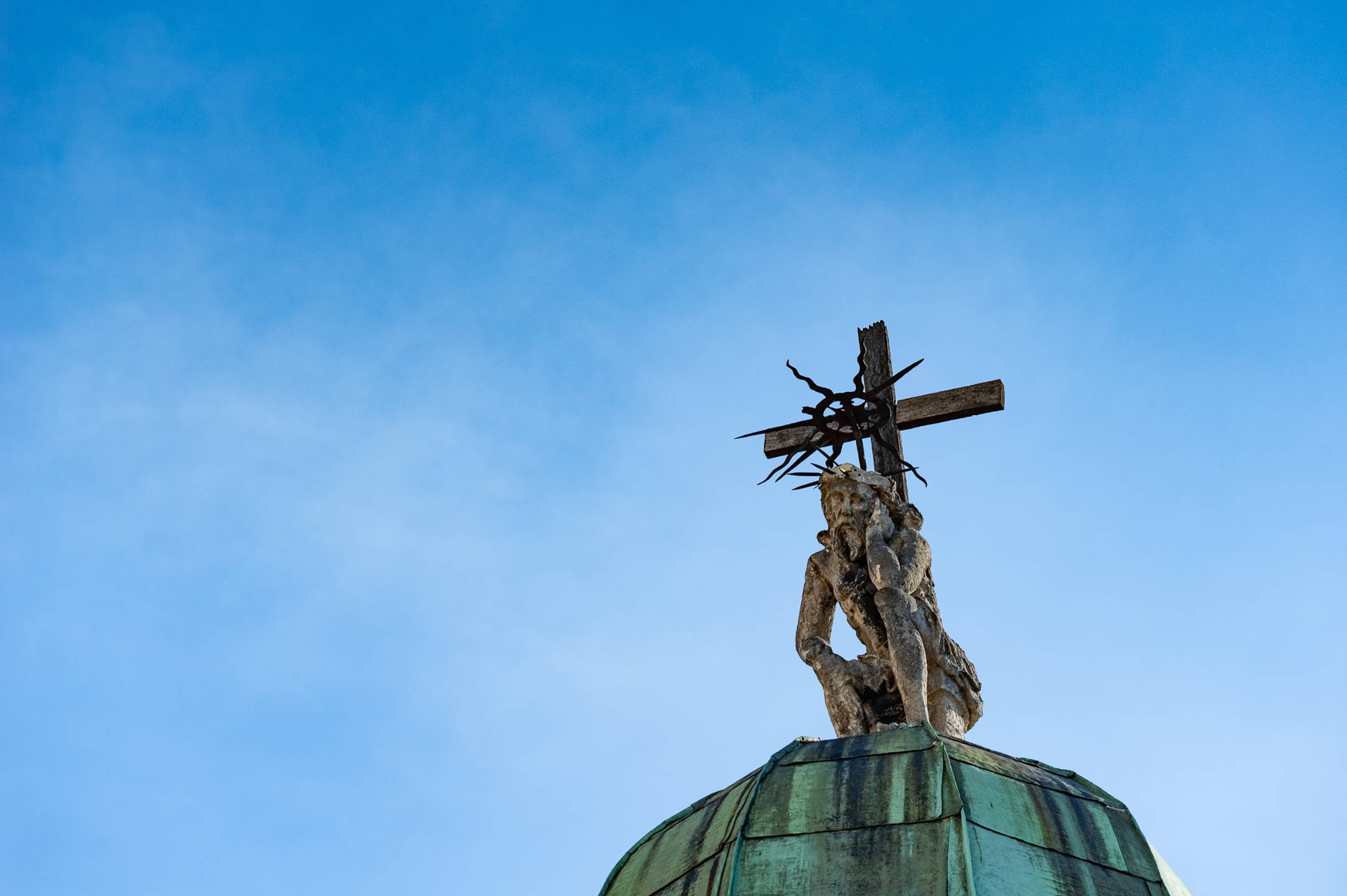 Christusstatue auf der Boim-Kapelle (L'viv, Ukraine)