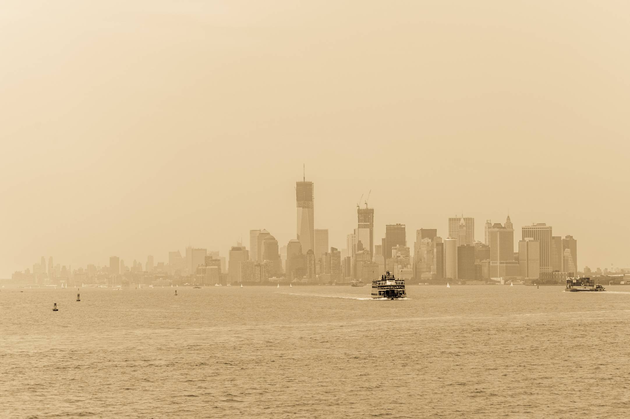 Manhattan mit Staten Island Ferry